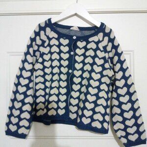 Louis Louise wool blend heart cardigan